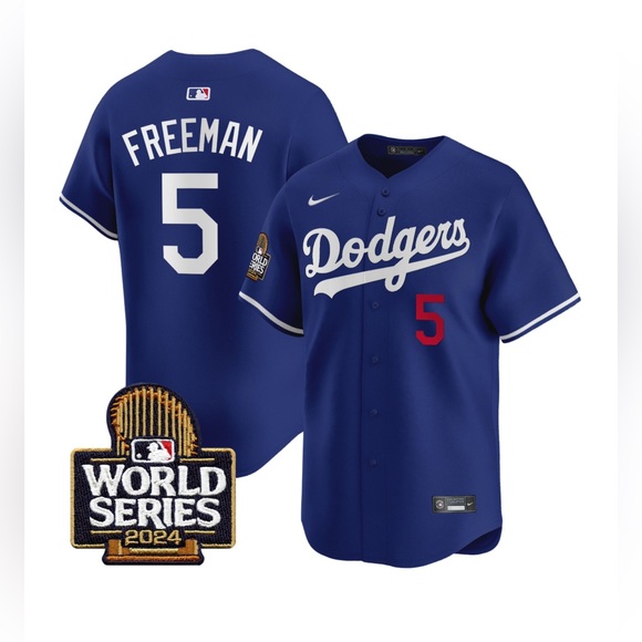 NEW LOS ANGELES DODGERS FREDDIE FREEMAN #5 BLUE JERSEY - Picture 1 of 9